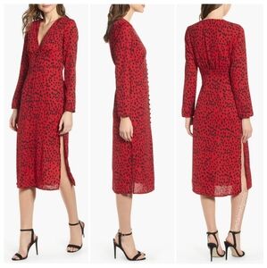 Leith Animal Print Midi Dress